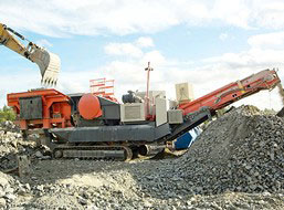 30-50T/H Gypsum Mobile Crushing line in South Africa